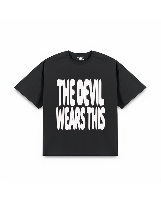 The devil wears this t-shirt black